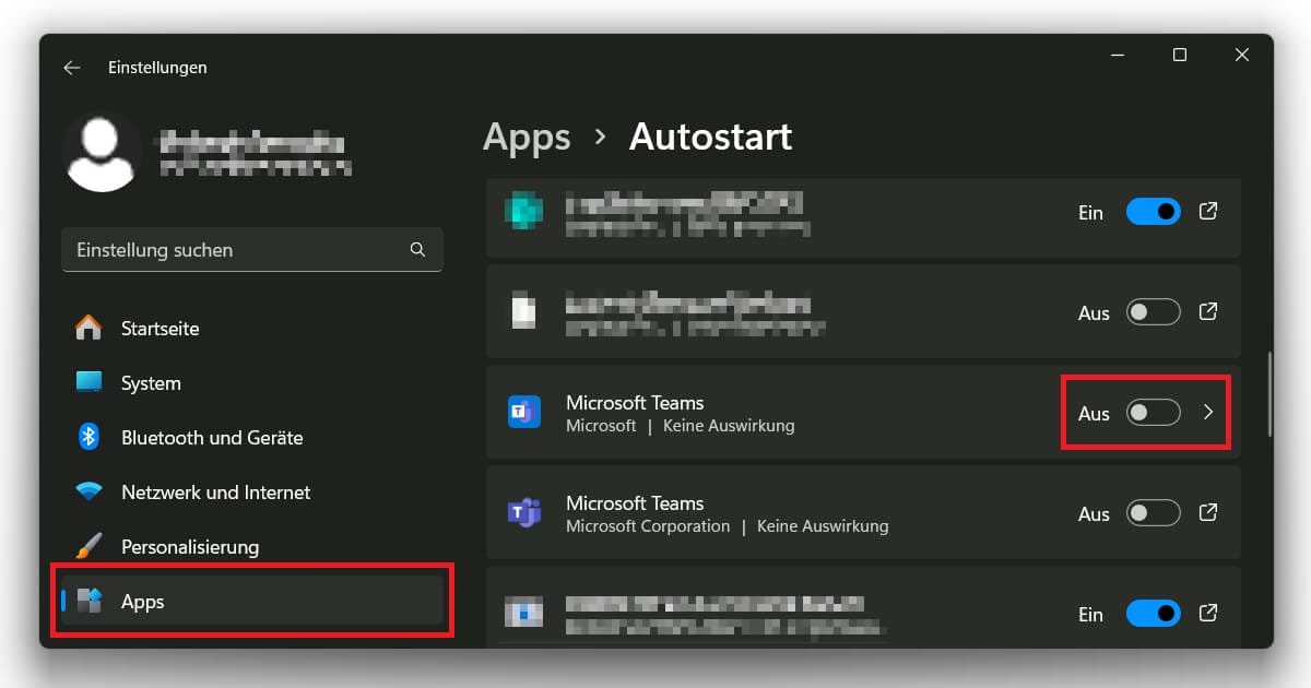 Einfach die Windows 11 Autostart Programme deaktivieren