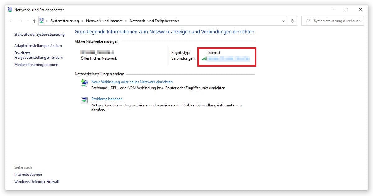 Wähle das Netzwerk und lass den WLAN Schlüssel auslesen