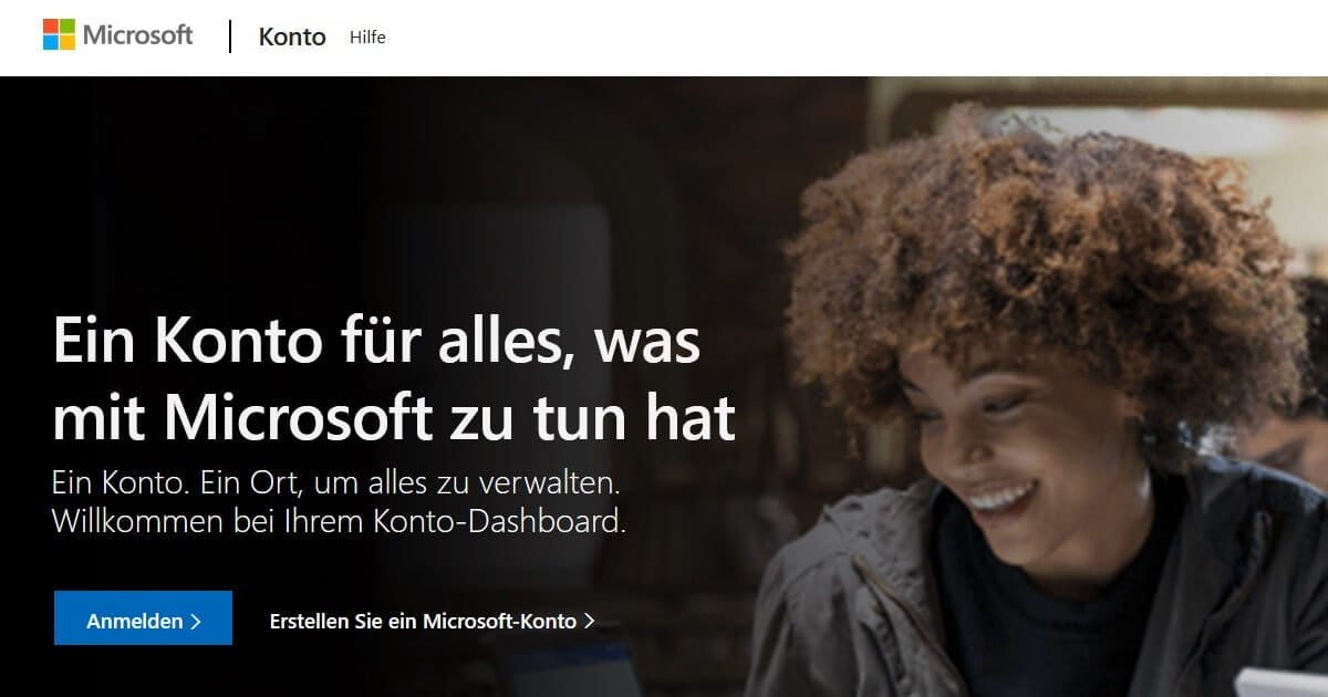 Mit dem Microsoft-Konto weiterführende Funktionen freischalten