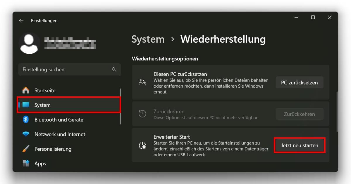 Wie kommt man ins BIOS bei Windows 11