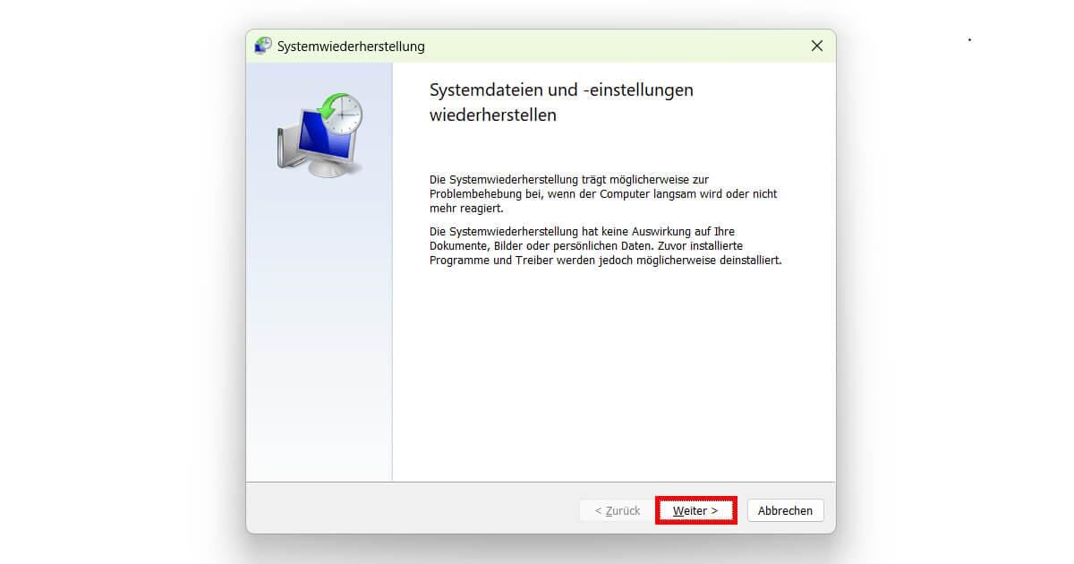Einfach dein Windows 11 wiederherstellen