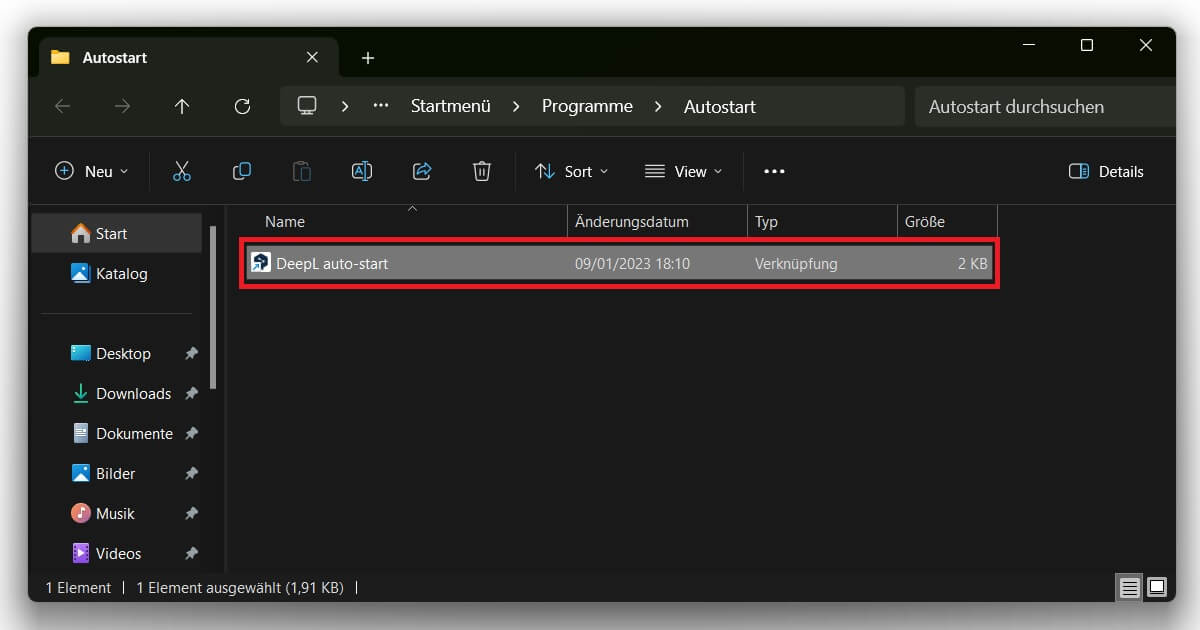 Mit einem Klick bei Windows 11 Autostart Programme hinzufügen