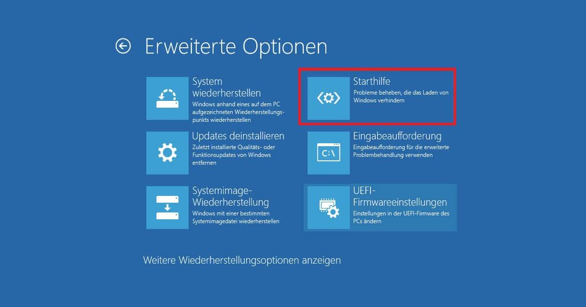 Das System eigenständig reparieren