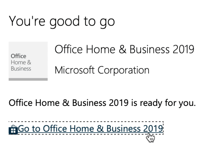 Go to Office Home Business 2019